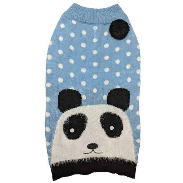 Fashion Pet Panda Dog Sweater Blue - XX-Small