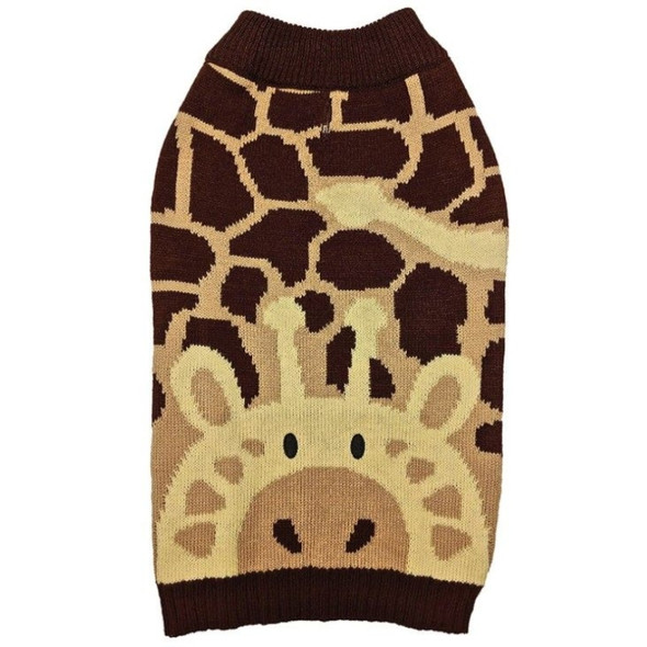 Fashion Pet Giraffe Dog Sweater Brown - X-Small