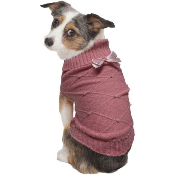 Fashion Pet Flirty Pearl Dog Sweater Pink - Small