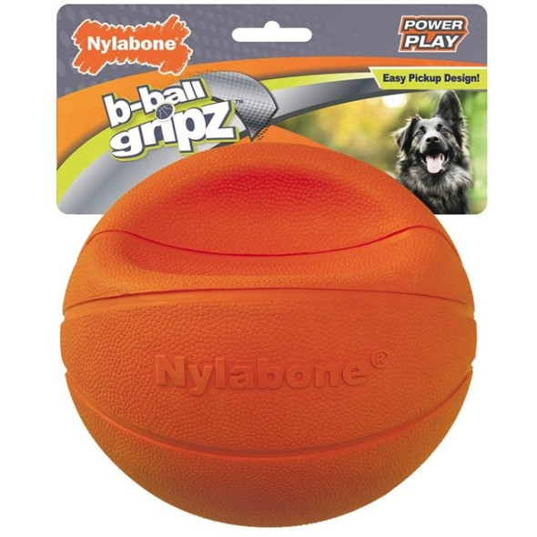 Nylabone Power Play B-Ball Grips Basketball Large 6.5" Dog Toy - 1 count