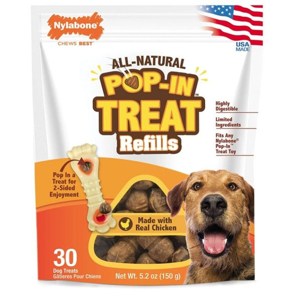 Nylabone Pop-In Treat Refills for Power Chew Treat Toy Combo - 30 count