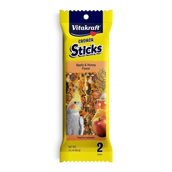 Vitakraft Crunch Sticks Apple & Honey Cockatiels Treats - 2 Pack