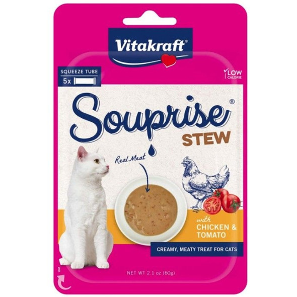 VitaKraft Souprise Stew Lickable Cat Treat Chicken and Tomato - 5 count
