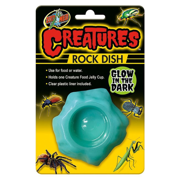 Zoo Med Creatures Rock Dish - 1 Pack - (3"L x 3"W x 0.75"H)