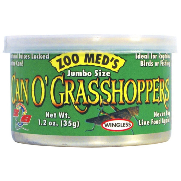 Zoo Med Can O' Jumbo Sized Grasshoppers - 1.2 oz