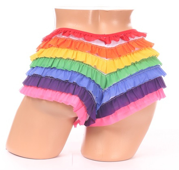 Shop Daisy Corsets Lingerie & Outerwear Corsetry-Plus Size Rainbow Mesh Ruffle Panty