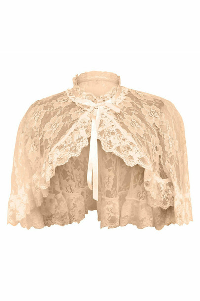 Shop Daisy Corsets Lingerie & Outerwear Corsetry-Ivory Lace Cape