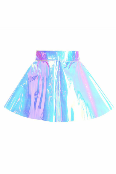 Shop Daisy Corsets Lingerie & Outerwear Corsetry-Blue/Purple Holo Skater Skirt