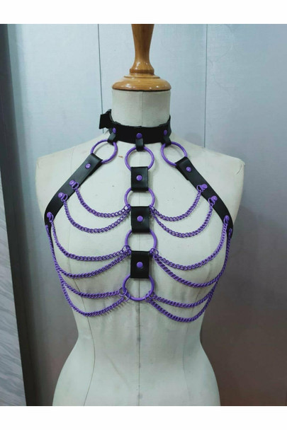 Shop Daisy Corsets Lingerie & Outerwear Corsetry-Purple Candy Chain Harness