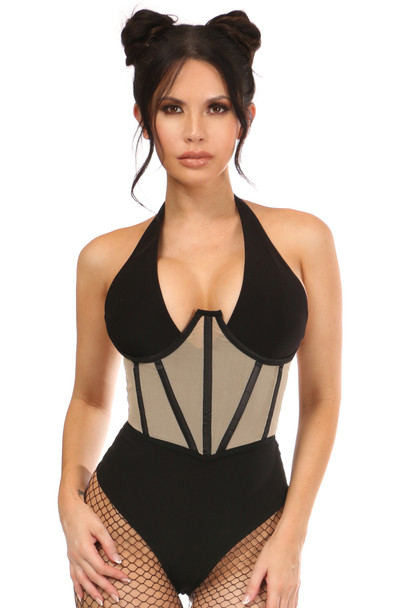 Shop Daisy Corsets Lingerie & Outerwear Corsetry-Lavish Nude Mesh Open Cup Waist Cincher