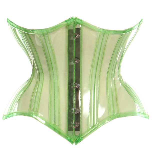 Shop Daisy Corsets Lingerie & Outerwear Corsetry-Lavish Green Clear Curvy UnderBust Waist Cincher Corset