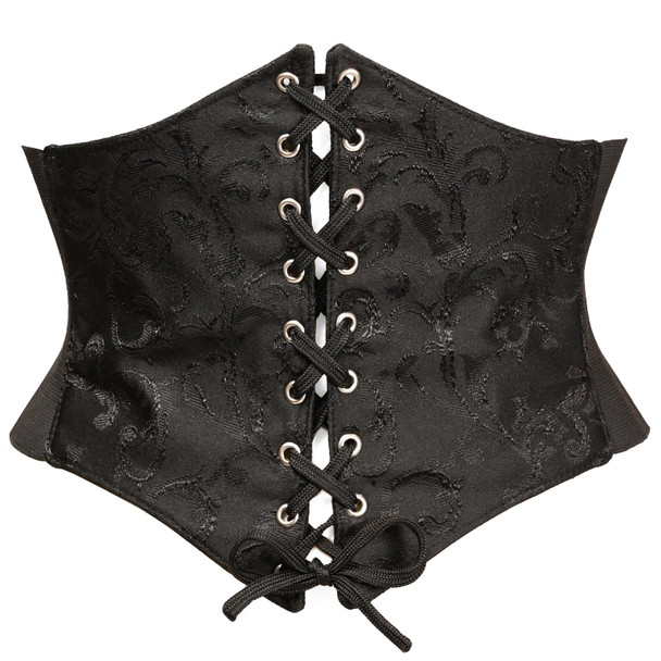 Shop Daisy Corsets Lingerie & Outerwear Corsetry-Lavish Black Brocade Corset Belt Cincher