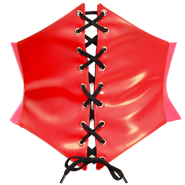 Shop Daisy Corsets Lingerie & Outerwear Corsetry-Lavish Red Patent Corset Belt Cincher