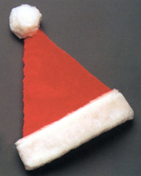 Plush Santa Hat Deluxe Adult