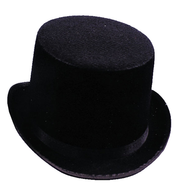 Men's Top Hat Black Felt Adult Large (23" C)
