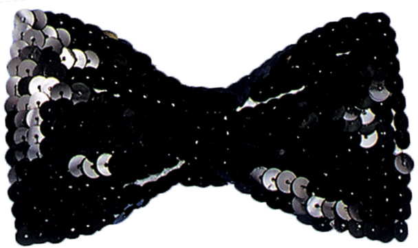 Sequin Bow-Tie Adult Black