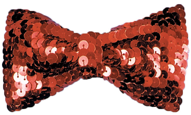 Sequin Bow-Tie Adult Red
