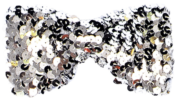 Sequin Bow-Tie Adult Silver