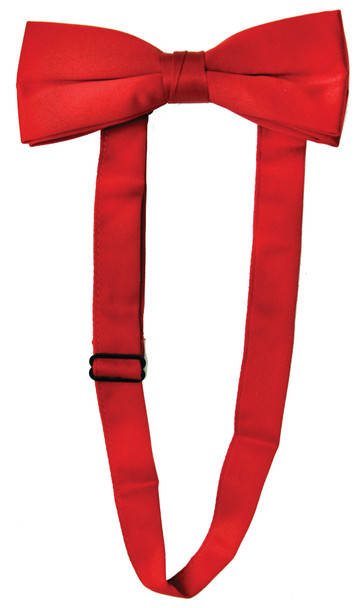 Satin Bow-Tie With Band Adult Red