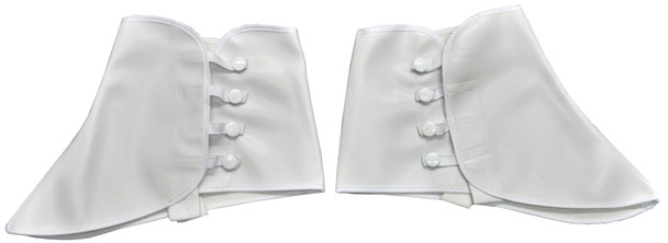 Men's 5" White Vinyl Spats Adult (Large/X-Large)