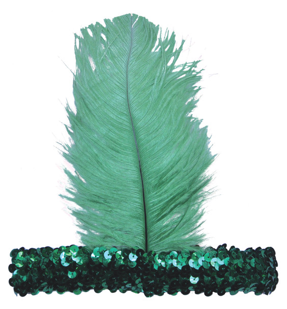 Women's 20's Flapper Headband Adult Green
