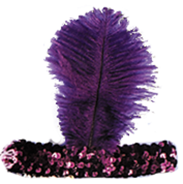 Women's 20's Flapper Headband Adult Purple