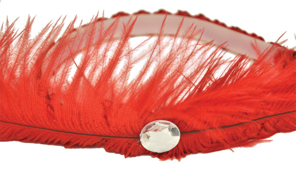 Dance Hall Head-Piece Adult Red