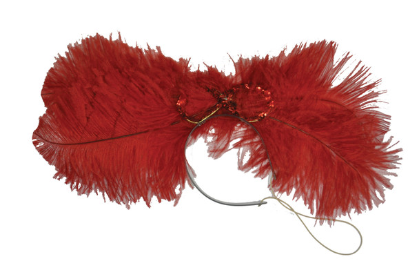 Dance Hall Head-Piece Deluxe Adult Red