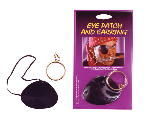 Eye Patch Satin With Earring Adult