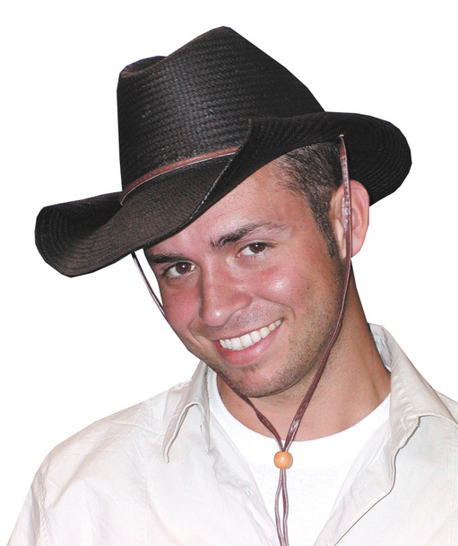 Cowboy Hat Rolled Adult Black