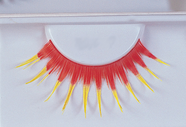 Women's Eyelashes Red With Yellow
