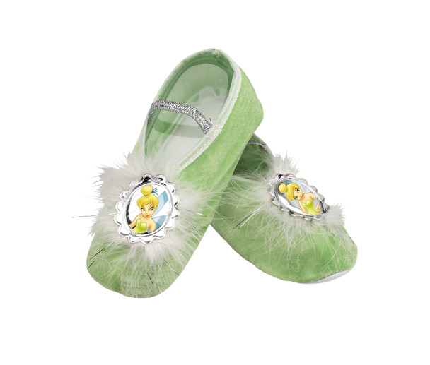 Girl's Tinker Bell Ballet Slippers Child Costume Size (10-12)