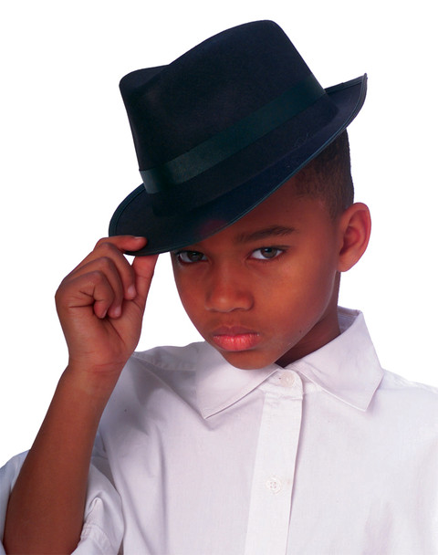 Black Durashape Fedora Hat Child Costume