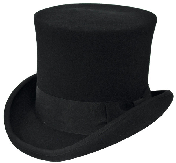 Men's Deluxe Quality Tall Hat Adult Black Small (21 3/8" C)