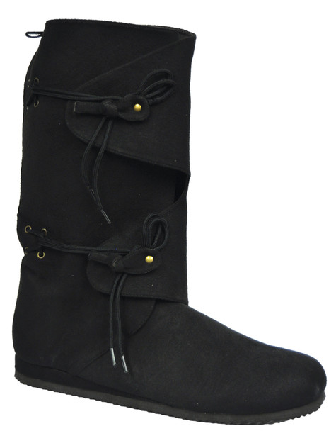 Men's Tall Renaissance Boots-Black Adult Large (12-13)