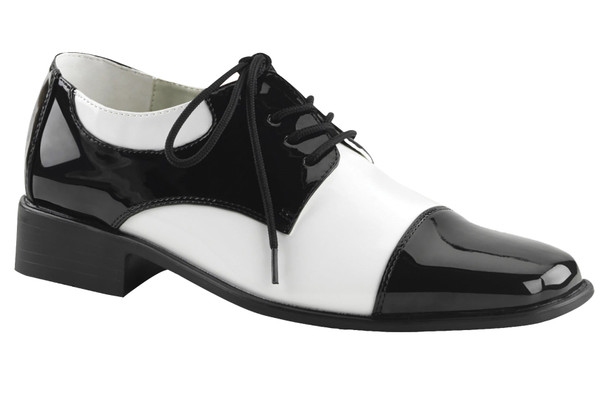 Men's Oxford Shoes Adult Black/White Small (8-9)
