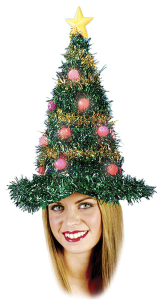 Christmas Tree Hat Light-Up Adult