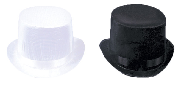Men's Top Hat Trans Silk Black Adult Black Medium (22 ½" C)