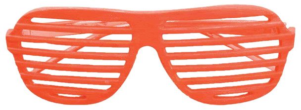 Neon Slot Glasses Adult Orange