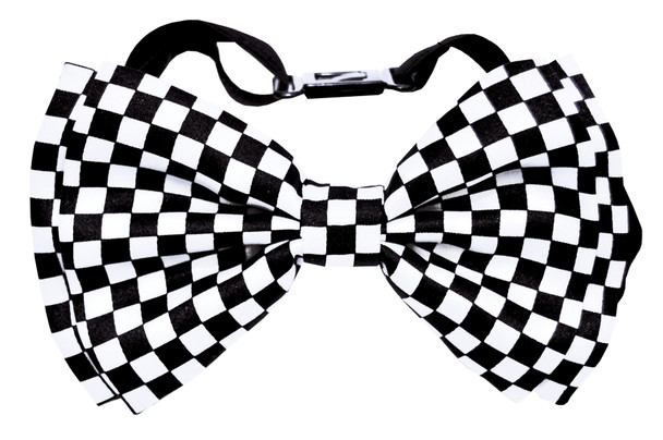 Bow-Tie White/Black Check Adult