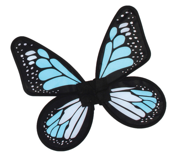 Girl's Wings Butterfly Satin Child Costume Blue