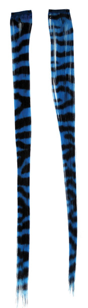 Hair Extension Zebra Adult Turquoise