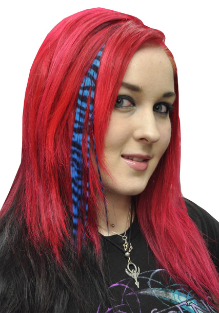 Hair Extension Zebra Adult Purple