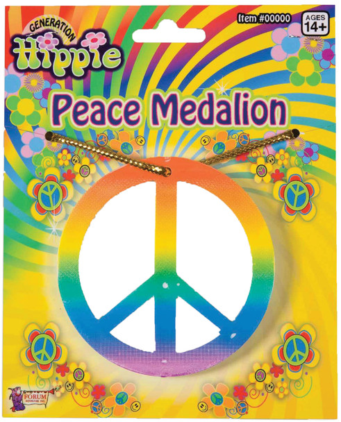 Rainbow Peace Medallion Adult