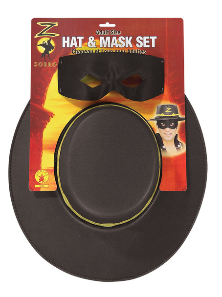 Zorro Hat & Eye Mask Adult