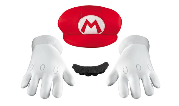 Men's Mario Accessory Kit-Super Mario Brothers Adult