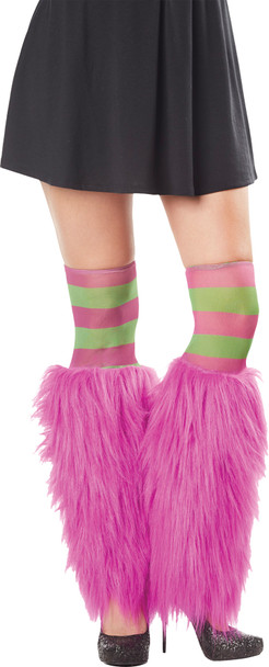 Striped Leg Furries Kit Adult Green/Purple