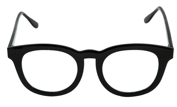 Black Basic Combat Glasses Adult Clear