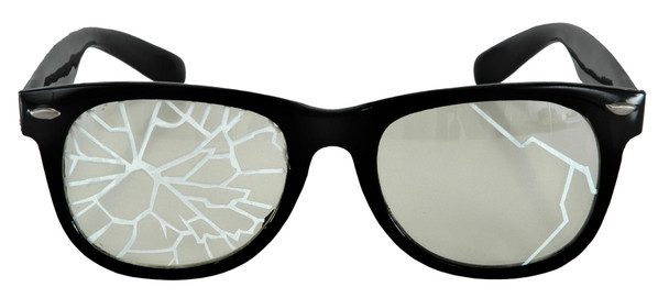 Black Broken Glasses Adult