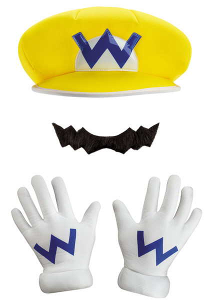 Men's Wario Hat Kit-Super Mario Brothers Adult